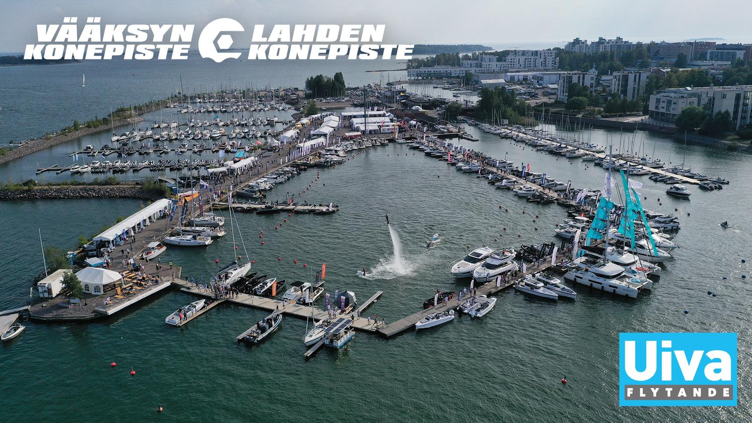 Helsingin Uiva venenäyttely 2024 Lauttasaari ilmakuva