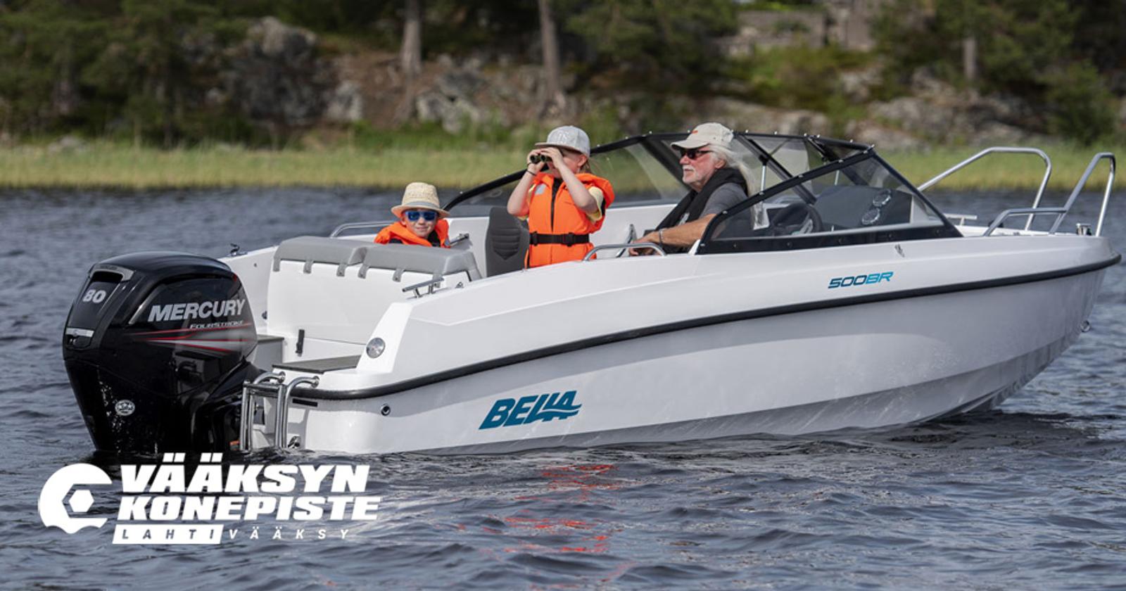 Bella-perämoottorivene Bella 500 BR ja Mercury-perämoottori Lahden Konepiste