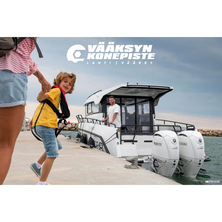 Finnmaster Pilot 8 DEMO + Yamaha F200 XSB2 valkoinen