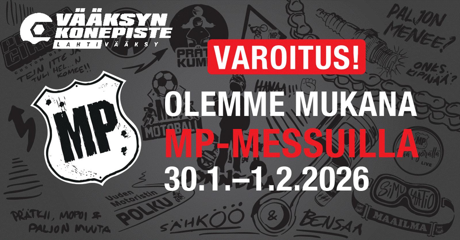 MP-messut 2026 banneri Vääksyn Konepiste