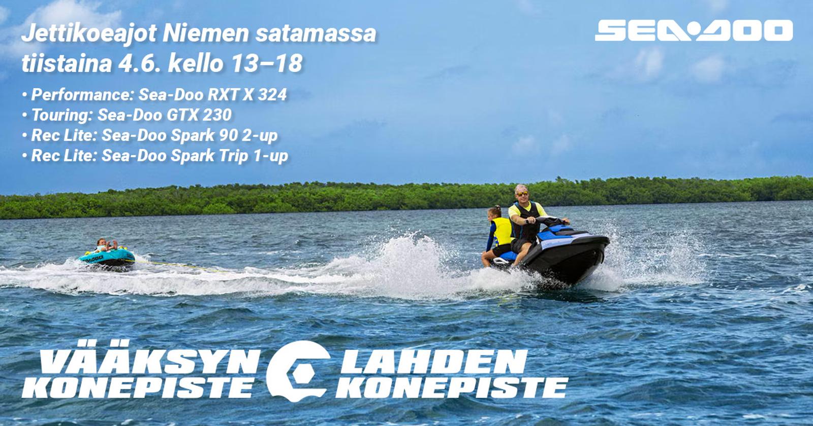 Vesijettien koeajotapahtuma Lahdessa Vesijärvi Niemen satama