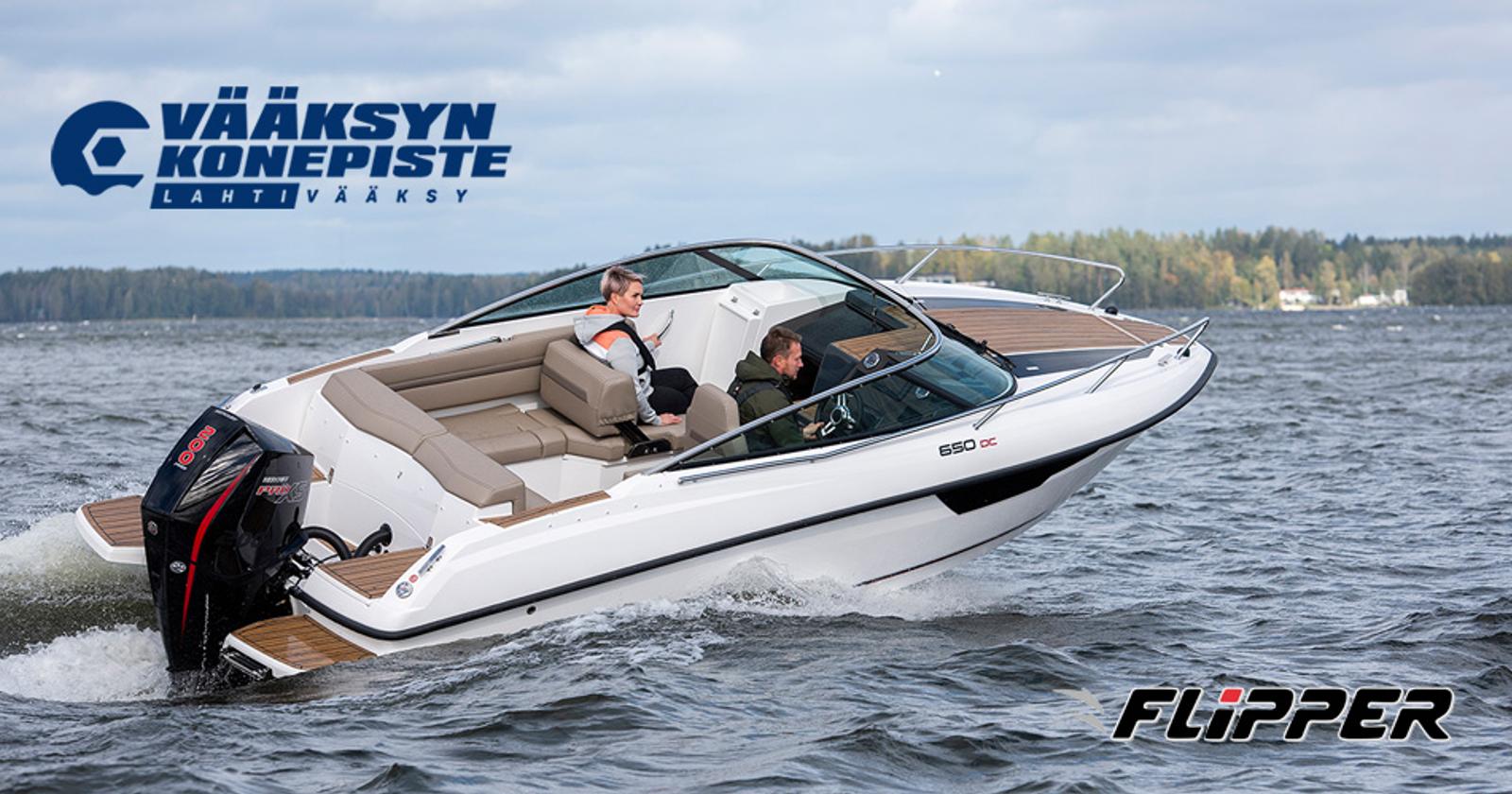 Flipper veneet Flipper 650 DC Mercury-perämoottorilla