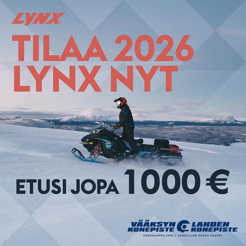 Lynx 2026 kelkat tarjous Vääksyn Konepisteestä
