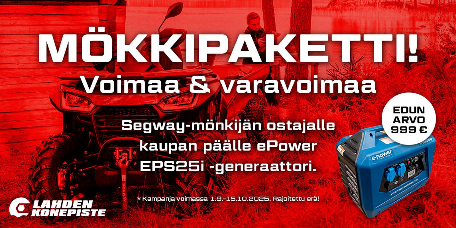 Segway mönkijät syystarjous Lahden Konepiste